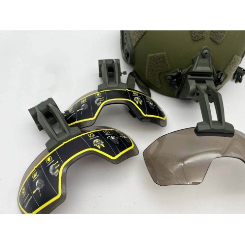 Откидные флип очки с кронштейном на шрауд для тактического шлема в Великом Новгороде